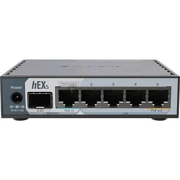 Mikrotik Hex S E60iugs Router | 2.5g Sfp Port | 5x Gigabit Ethernet | Poe Out | Usb | Fast Dual-core Cpu | 1 Year Parts Replacement Warranty