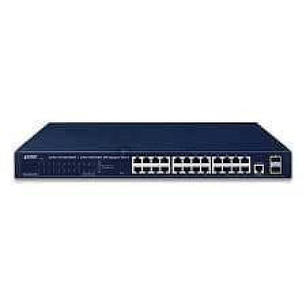 Planet Gs-4210-24t2s Giga Managed Switch | 24-port 10/100/1000t + 2-port 100/1000x Sfp Managed Switch