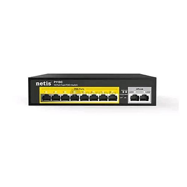 Netis – P110c 8 Ports Fast Ethernet Poe Switch 8 Poe + 2 Ports Uplink
