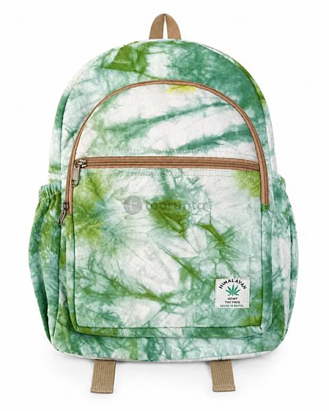 Eco-friendly Handmade Cotton Backpack | Unisex Sustainable Travel, School & College Bag | Made In Nepal (Green Mix)