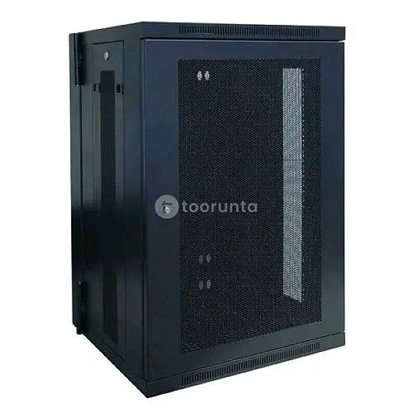 Bolein 18u Wall Mount Network Cabinet | 600x800mm Dimension | Removable Side Panels, Single Section, Black