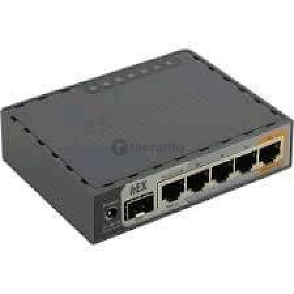 Mikrotik Rb760igs, Hex S | Dual Core 880mhz | 256mb | 5xgigabit | 1xsfp | Usb | Microsd | 1 Year Parts Replacement Warranty