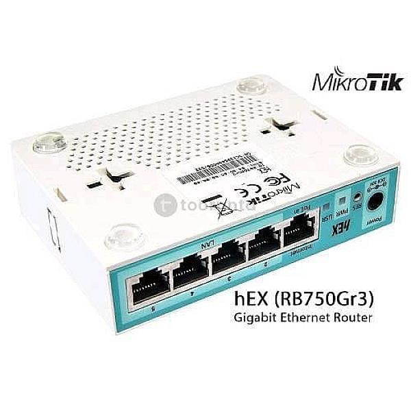 Mikrotik Router Board Rb750gr3 Hex | 5x Gigabit Ethernet | Dual Core 880mhz Cpu | 256mb Ram | Usb | Microsd | Routeros L4