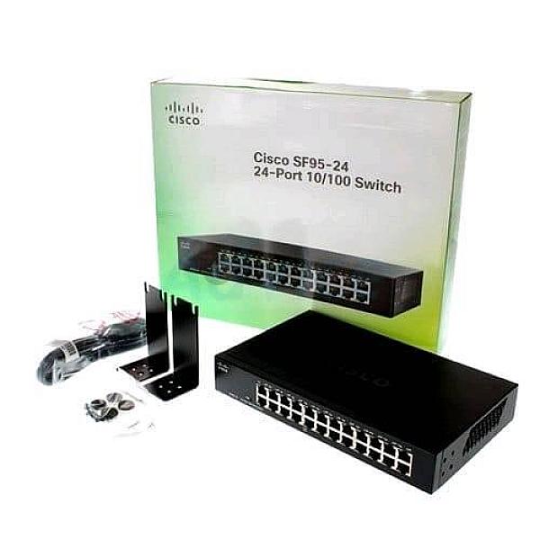 Cisco Sf95-24 | 24-port | 10/100 Mbps Fast Ethernet Switch | 1 Year Parts Replacement Warranty