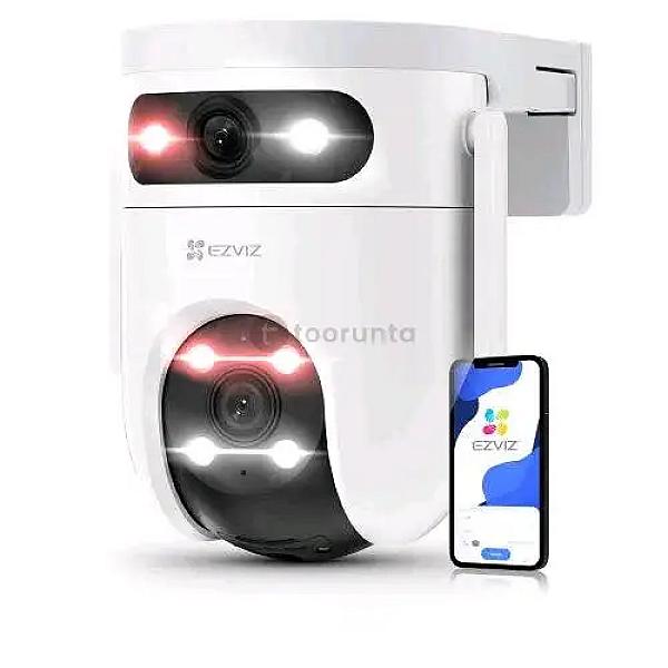 Hikvision Ezviz H9c Dual-lens 3k Outdoor Smart Camera | (5mp+5mp) Pan & Tilt Wi-fi Camera | 2-way Talk | Ai-powered Human/vehicle Detection | Weatherproof Design | Up To 512gb Support