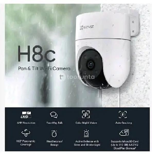 Ezviz H8c Pro 3mp Poe Outdoor Camera | 2k Resolution Panoramic View Ai-powered | Human Shape Detection | Auto-tracking Two-way Talk | Color Night Vision | 1 Year Warranty