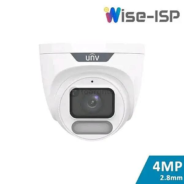 Unv Owlview Turret Camera – Ipc3624le-adf28(40)k-wp | 4mp Colorhunter Wise-isp Fixed Warm Light Turret Network Camera
