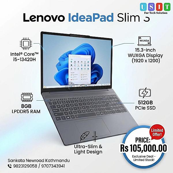 Lenovo Ideapad Slim 3 I5-13420h 8gb Ram 512gb Nvme Ssd 15.6 Inch 1 Year Brand Warranty