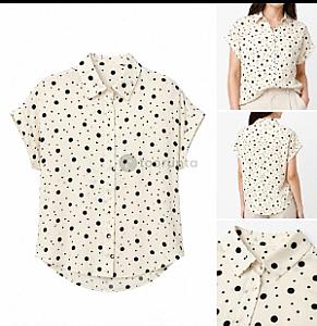 Women’s Premium Polka Dot Short Sleeve Shirt