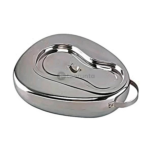 Stainless Steel Bed Pan For Male & Female – Reusable Hospital Bedpan Patient Toilet Pot