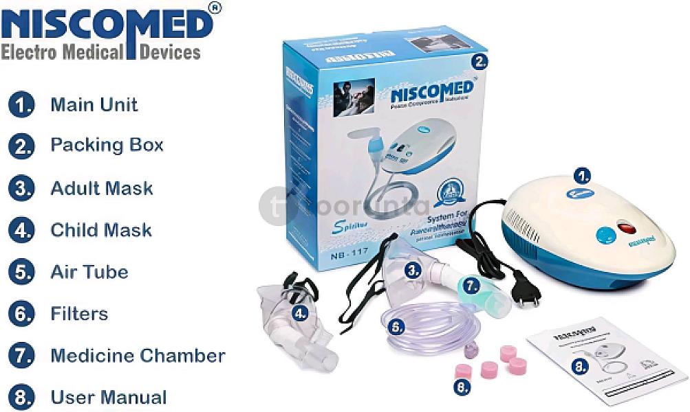 Niscomed Piston Compressor Nebulizer – Fast & Effective Respiratory Therapy For Adults And Children