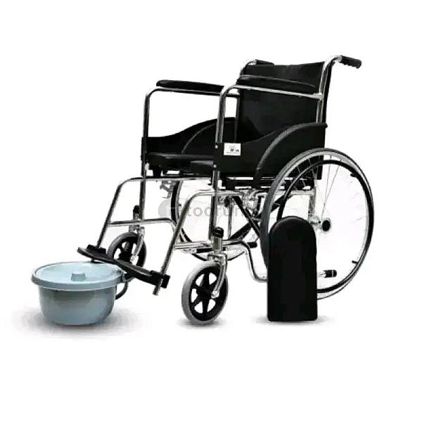 Wheelchair With Commode U Cut/seat Lift(powder Coated)