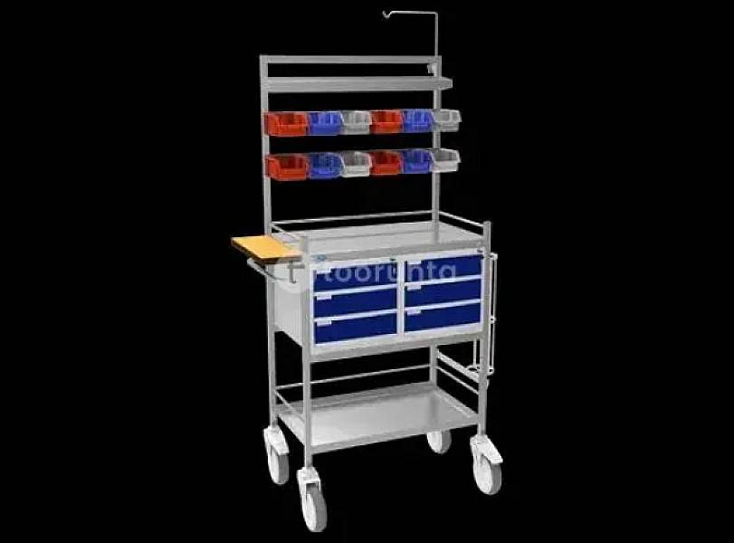 Crash Cart Trolley Stainless Steel