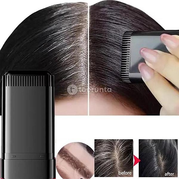 2-in-1 Temporary Hair Color Pen Instant Gray Hair Root Touch-up Stick With Comb Applicator (Black)