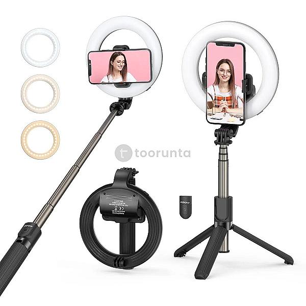 Neepho Np L14 10-inch Ring Light With Tripod & Bluetooth Remote
