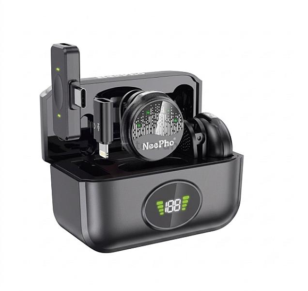 Neepho Np59 Wireless Microphone Noise Reduction Collar Clip Mic