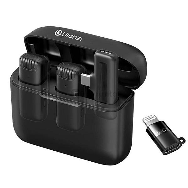 Ulanzi J12 Wireless Lavalier Microphone For Usb-c &Lightning With Intelligent Noise Cancellation