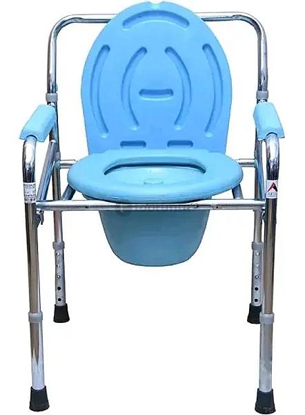 Height Adjustable Commode Chair (Chrome)