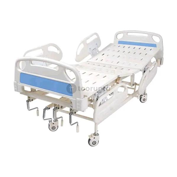 Hospital Bed Or Medical Three Function Manual Icu Bed Abs Panel/abs Railing For Patient