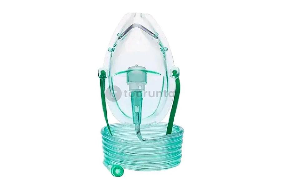 Adult Oxygen Mask With Tubing | Disposable Respiratory Support Mask For Oxygen Therapy