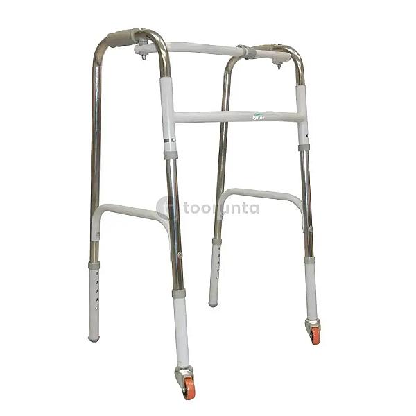 Tynor Walker Invalid’s Hd (Silver) – Universal Size Folding Walker
