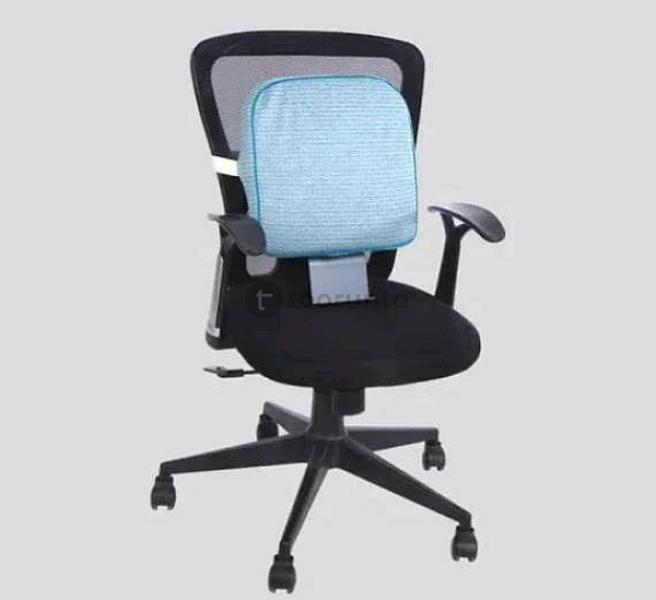 Flamingo Memory Foam Back Rest With Height Adjustable Stand | Ergonomic Lumbar Support For Office Chair, Car Seat & Lower Back Pain Relief