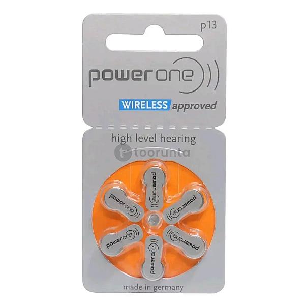 Power One P13 Wireless Hearing Aid Batteries | Zinc Air Size 13 Long Life Batteries For Hearing Aids – German Technology