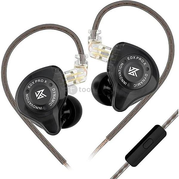 Kz Edx Pro X Detachable In Ear Monitors With Mic High-resolution Dynamic Earphone