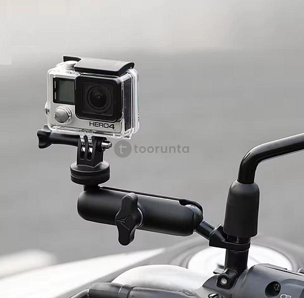 360° Metal Motorcycle Bike Action Camera Holder Mirror Mount