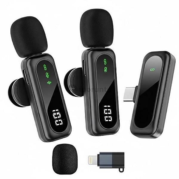 T20 Wireless Dual Lavalier Type-c And Lightning Microphone With Noise Reduction