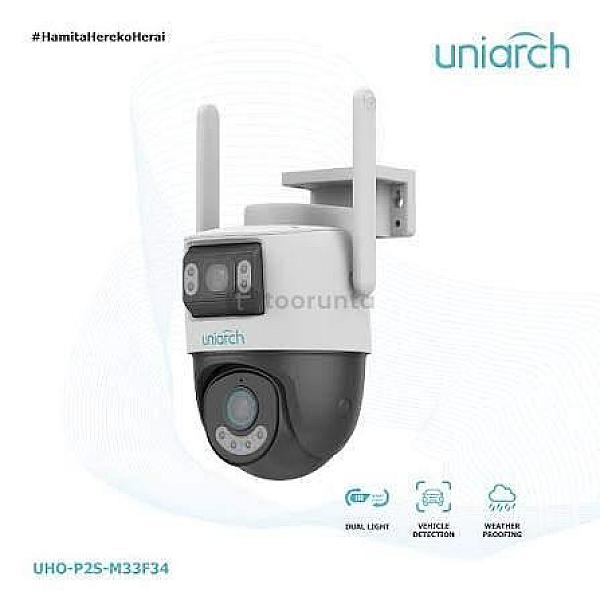 Uho-p2s-m33f34 3.0mp+3.0mp Dual-lens Outdoor 360 Wi-fi Camera