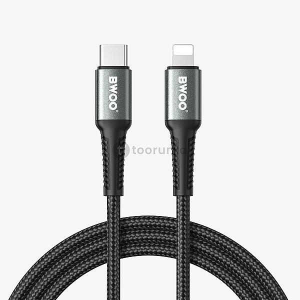 Bwoo X288c-l 3 Meter Usb‑c To Lightning Fast Charging Cable Pd 27w Nylon Braided