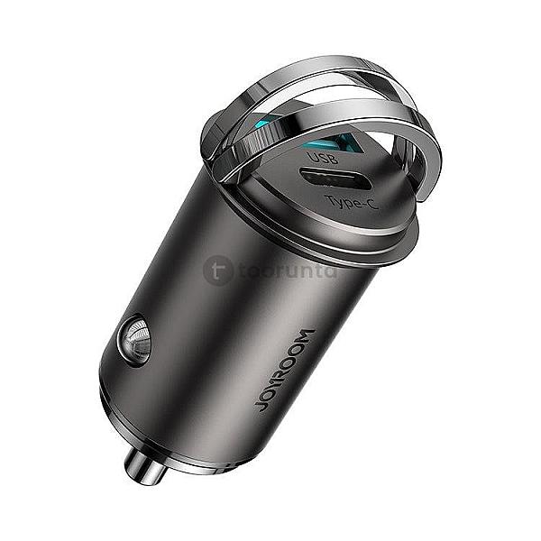 Joyroom Ca35 20w Mini Dual Port Ring‑pull Fast Car Charger (Pd + Qc 3.0)