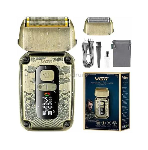 Vgr V337 Professional Foil Shaver For Men Rechargeable Wet & Dry Electric Razor With Led Display