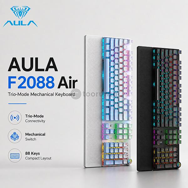 AULA F2088 Air Trio-Mode Full size Mechnical Keyboard