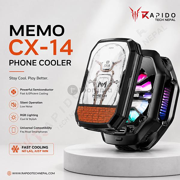 Memo Cx14 Removable 2000mah Battery Mobile Cooler For Gaming