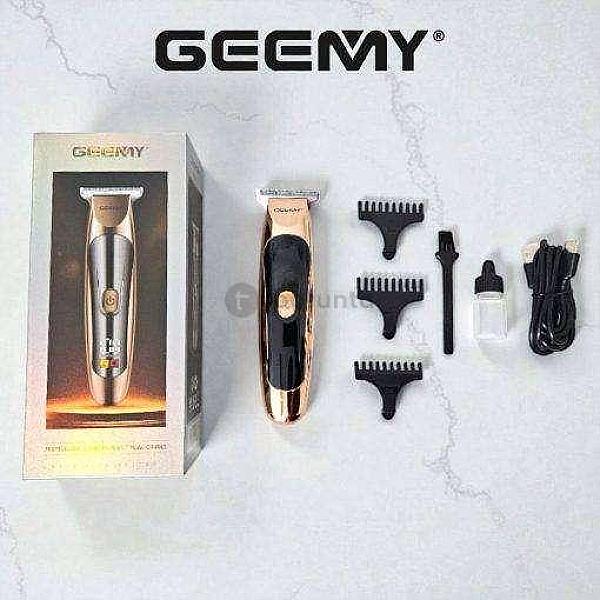 Gm-8063 Geemy Professional Hair Trimmer Cordless Rechargeable Precision Clipper Usb Charging Stainless Steel Blades Led Display For All Hair Types