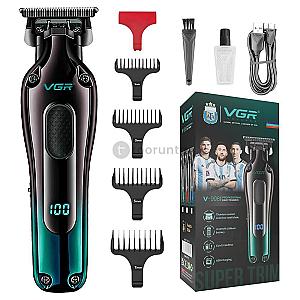 VGR V-998 Professional Cord/Cordless Hair Trimmer for Men - Titanium-Coated Stainless Steel Blades