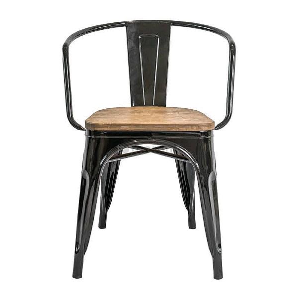 Tolix Chair (Wood Seat)