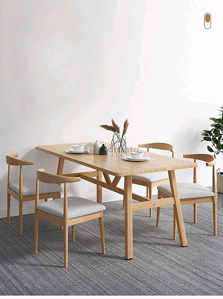 Restaurant Table (2 X 4 Foot) & Chair Set (5 Pcs Set)