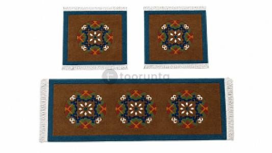 Handknotted/Handmade Nepali Woolen Carpet/Galaicha for Car, Taxi, Sofa -1 Set