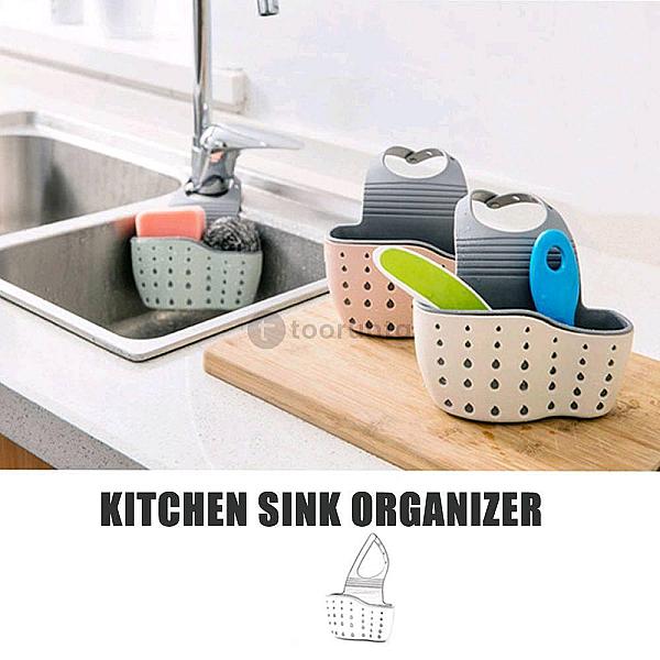 Racksense / Sink Shelf Soap Sponge Drain Rack Bathroom Holder Kitchen Storage Suction Cup Organizer Sink Kitchen