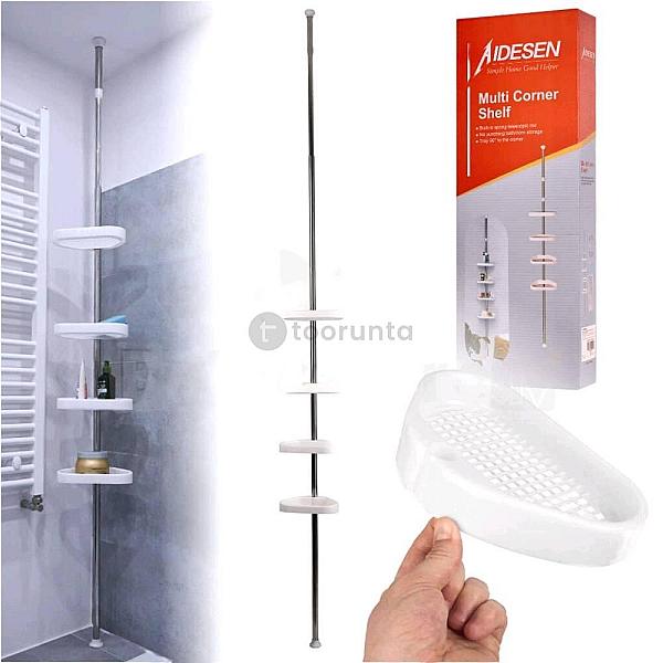 Racksense | Bathroom Corner Telescopic Shelf