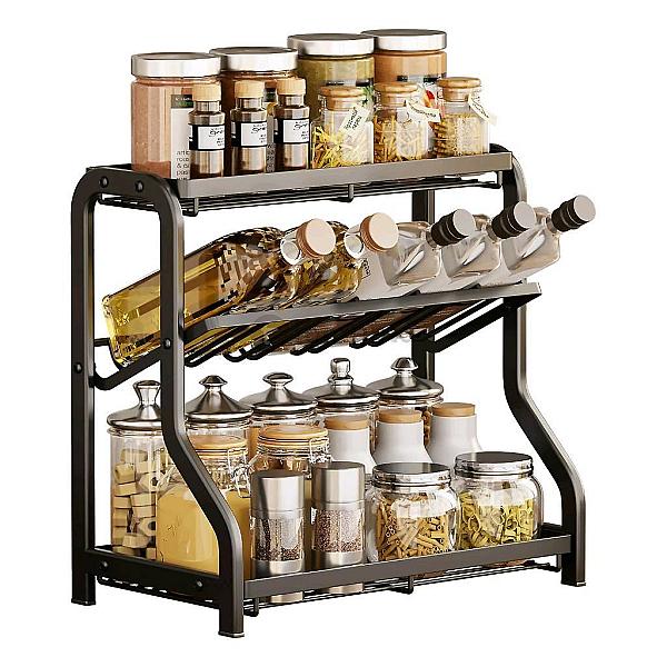 Racksence / 3 Tier Masala Kitchen Storage Rack – Mzy-525 (20 X 36 X 35.5 Cm)