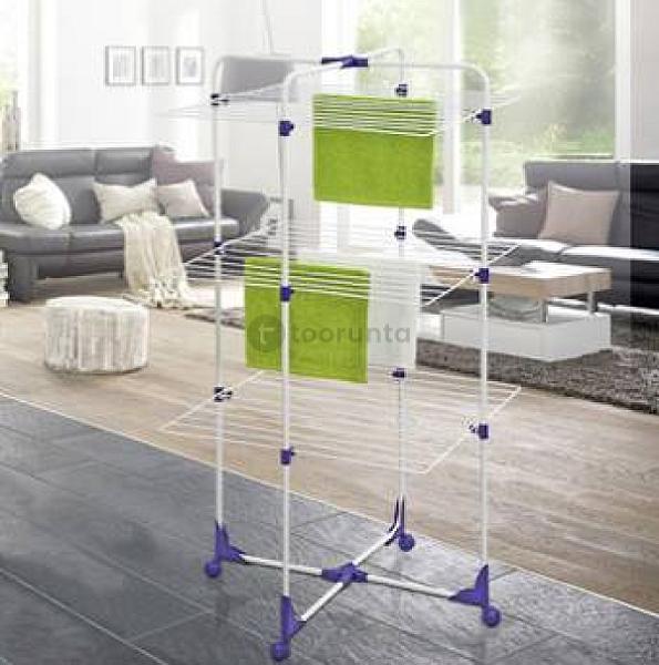 Racksense / 3-tiered Laundry Station With Collapsible Shelves And Wheels For Folding, Sorting And Air Drying Garments (Hp09-154h)