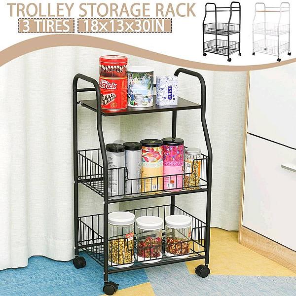 Racksense / 3 Layer Kitchen Shelves Landing Multi-layer Microwave Oven Shelves Cabinets Oven Storage (Hp95-230h)