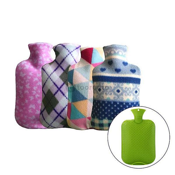 Hot Water Bottle Bag With Fleece Cover 2000ml