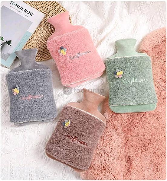 Hot Water Bag With Fluffy Artificial Fur Cover (500ml)