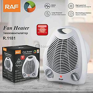 RAF Electric Fan-Forced Portable Space Heater with Adjustable Thermostat, Overheat Sensor, Tip-Over Switch, & Heat Resistant Housing, Ideal for Home, Bedroom, & Office, 2000W | R.1181
