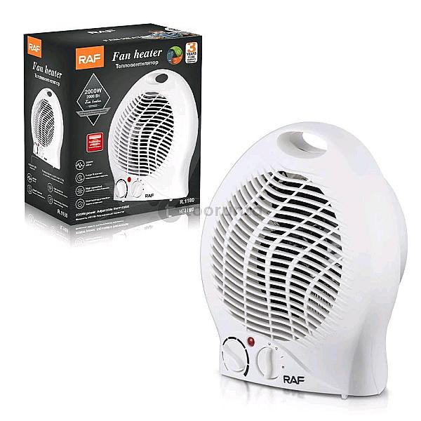Raf Upright Portable Fan Heater With Variable Thermostat, 2 Heat Settings & Fan Mode Room Electric Heater, Easy To Use, Compact Design With Carry Handle Heater | 2000w | R.1180